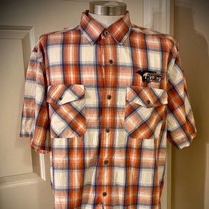 Harley Davidson short sleeve snap button up - men’s XL